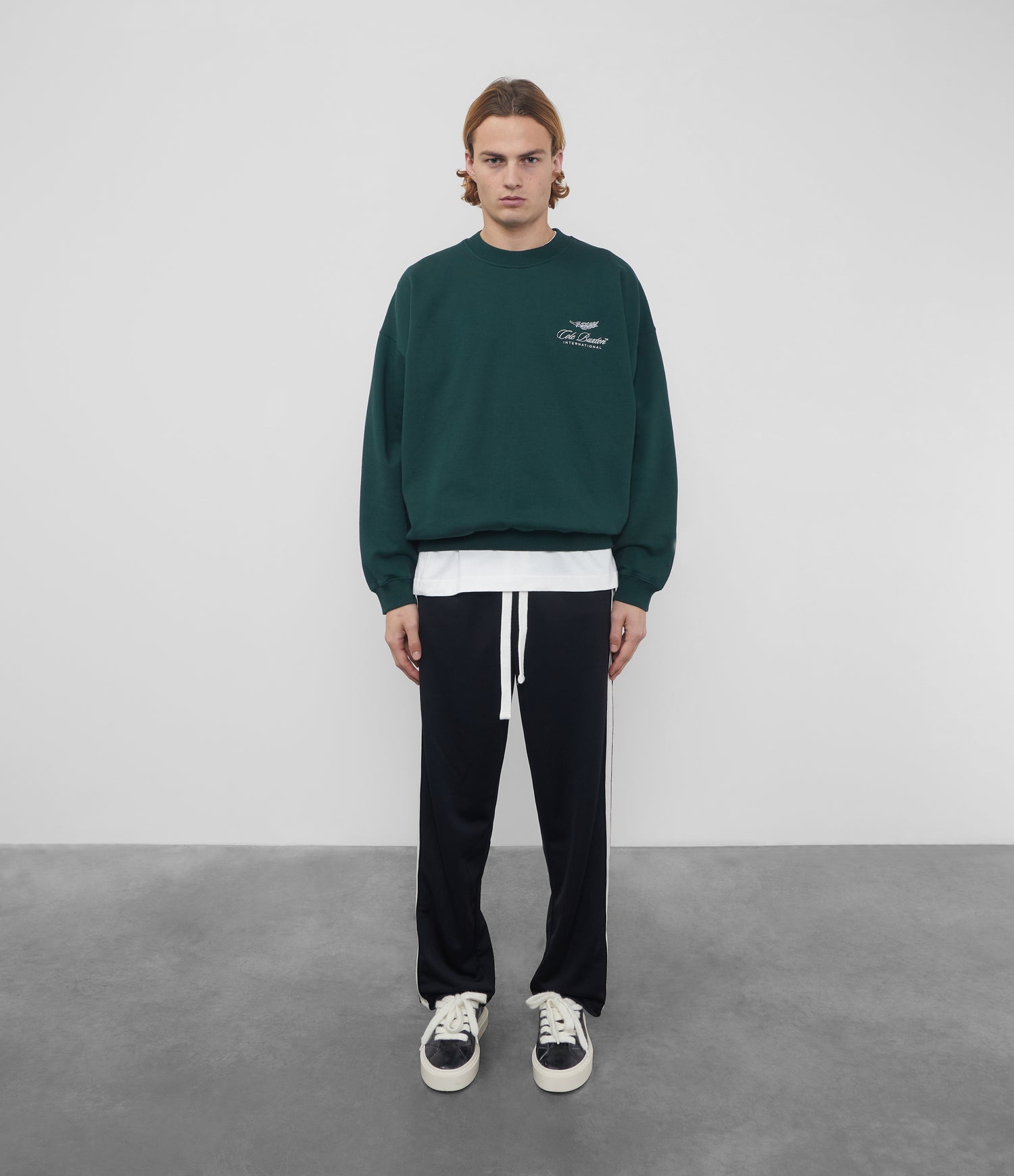 Cole Buxton | International Sweatshirt | Mens | Cotton | Forest Green