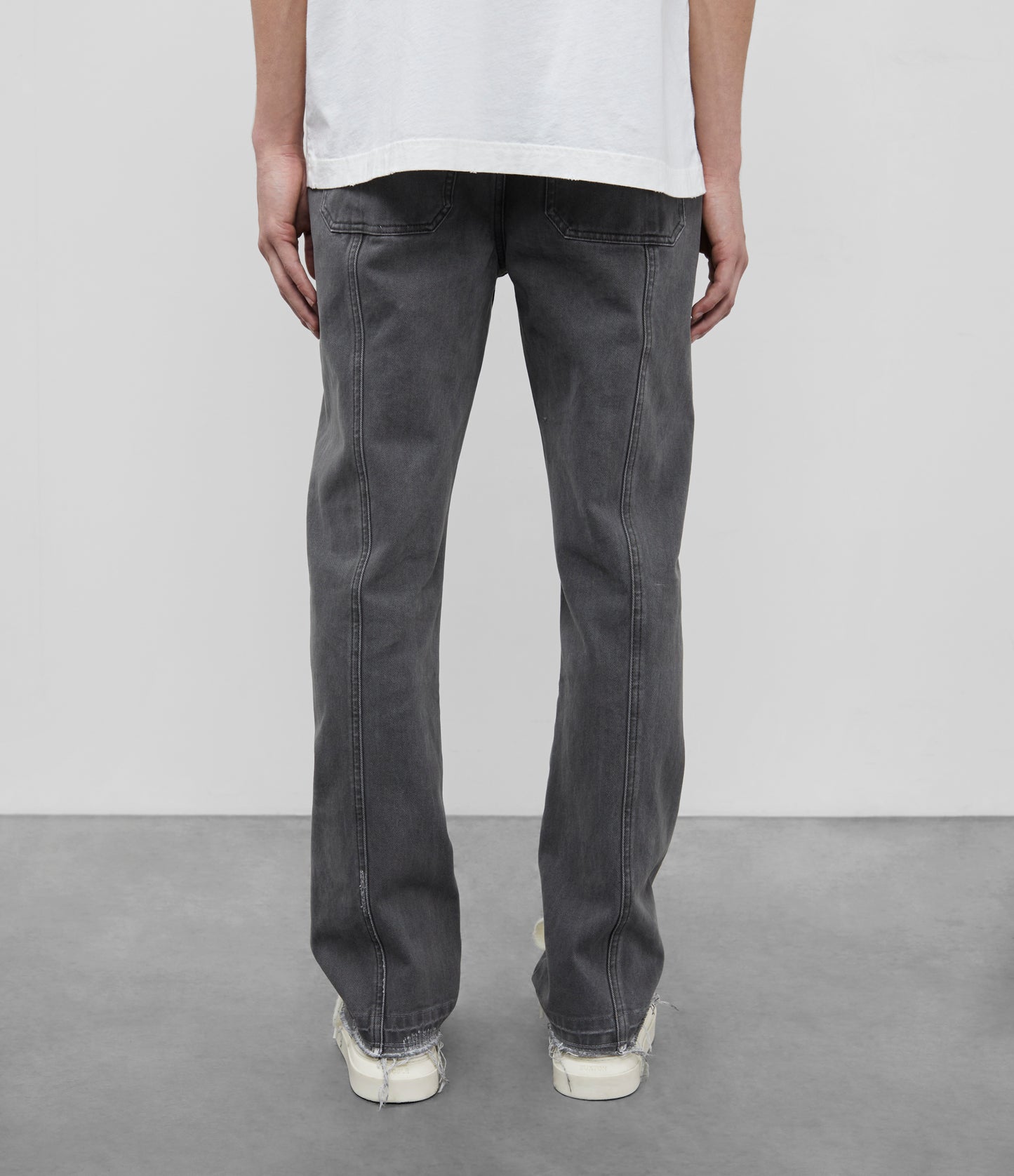 Cole Buxton | Distressed Stacked Carpenter Pants | Mens | Denim | Black