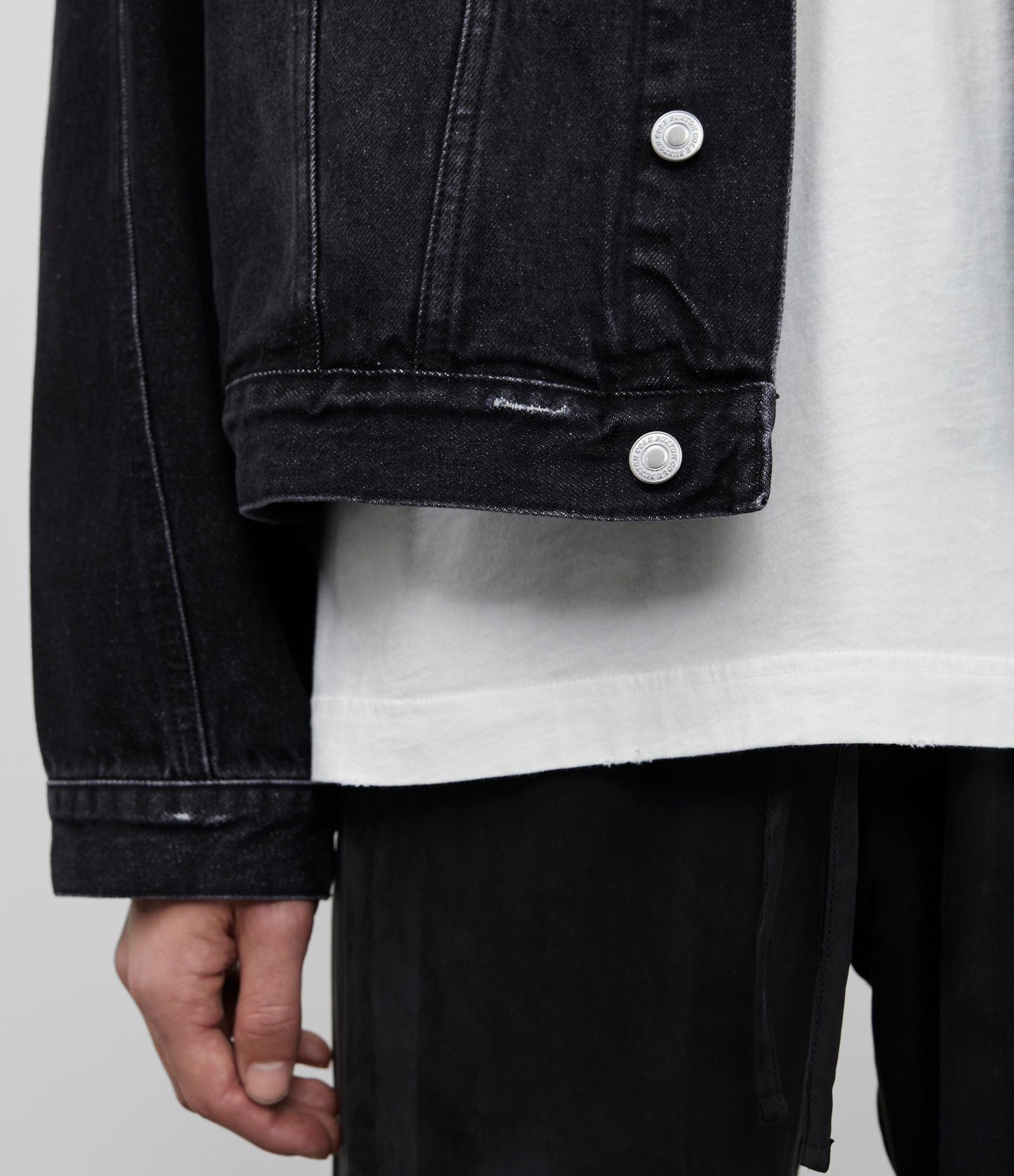 Cole Buxton | Overshirt Jacket | Mens | Cropped | Denim | Black