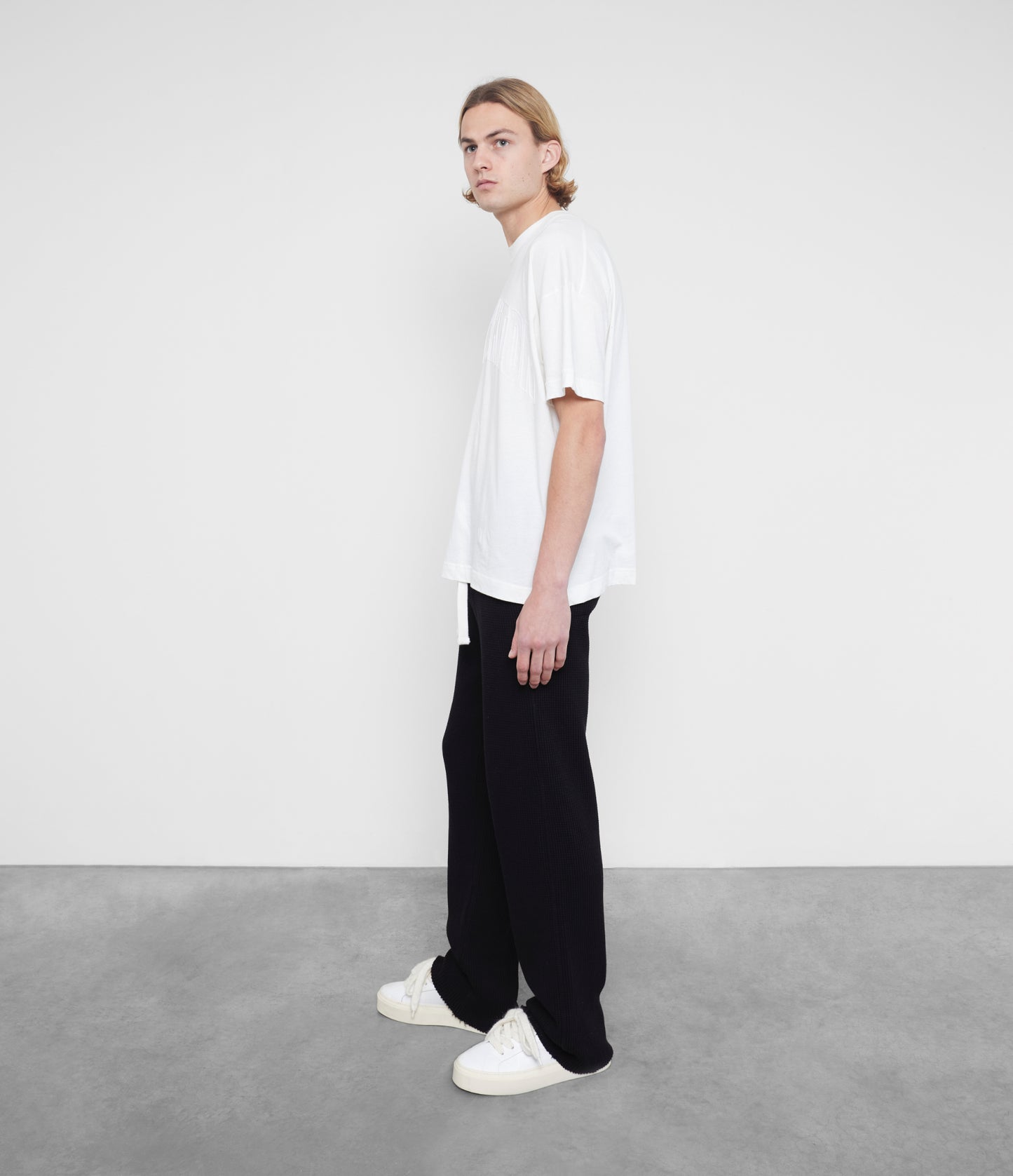 Cole Buxton | Heavy Waffle Sweat Pants | Mens | Knit Jersey | Black