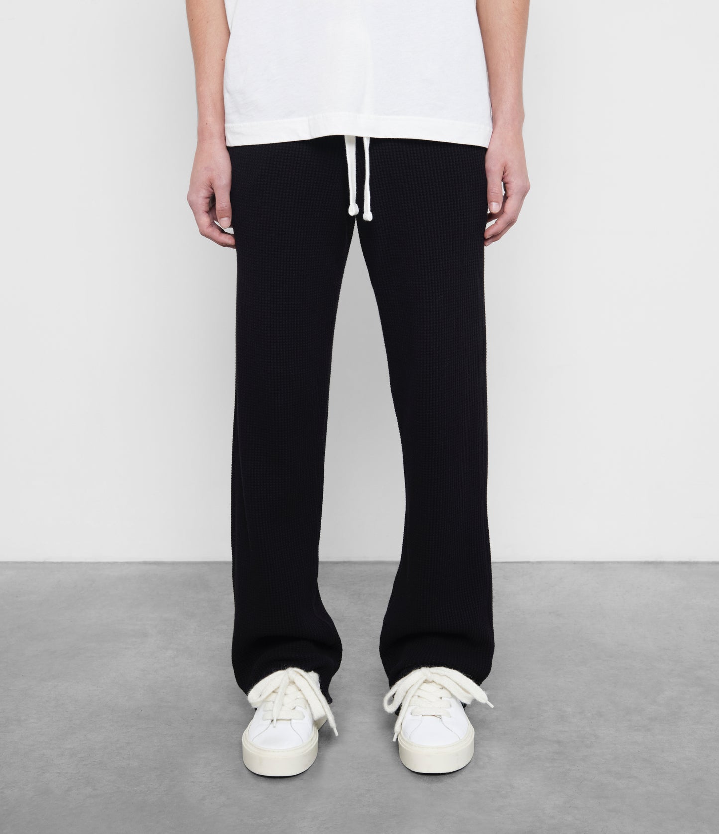 Cole Buxton | Heavy Waffle Sweat Pants | Mens | Knit Jersey | Black