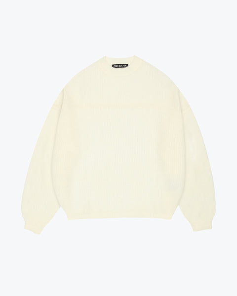 Cole Buxton | Open Knit Sweater | Mens | Mohair | Vintage White