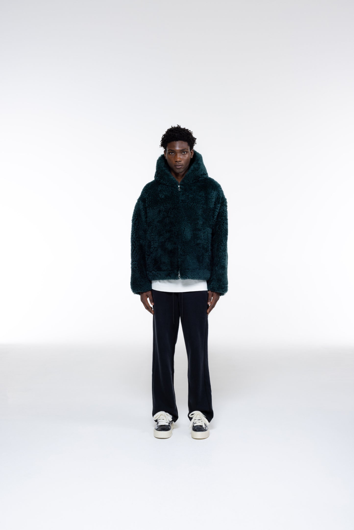 CB HOODED SHEARLING JACKET