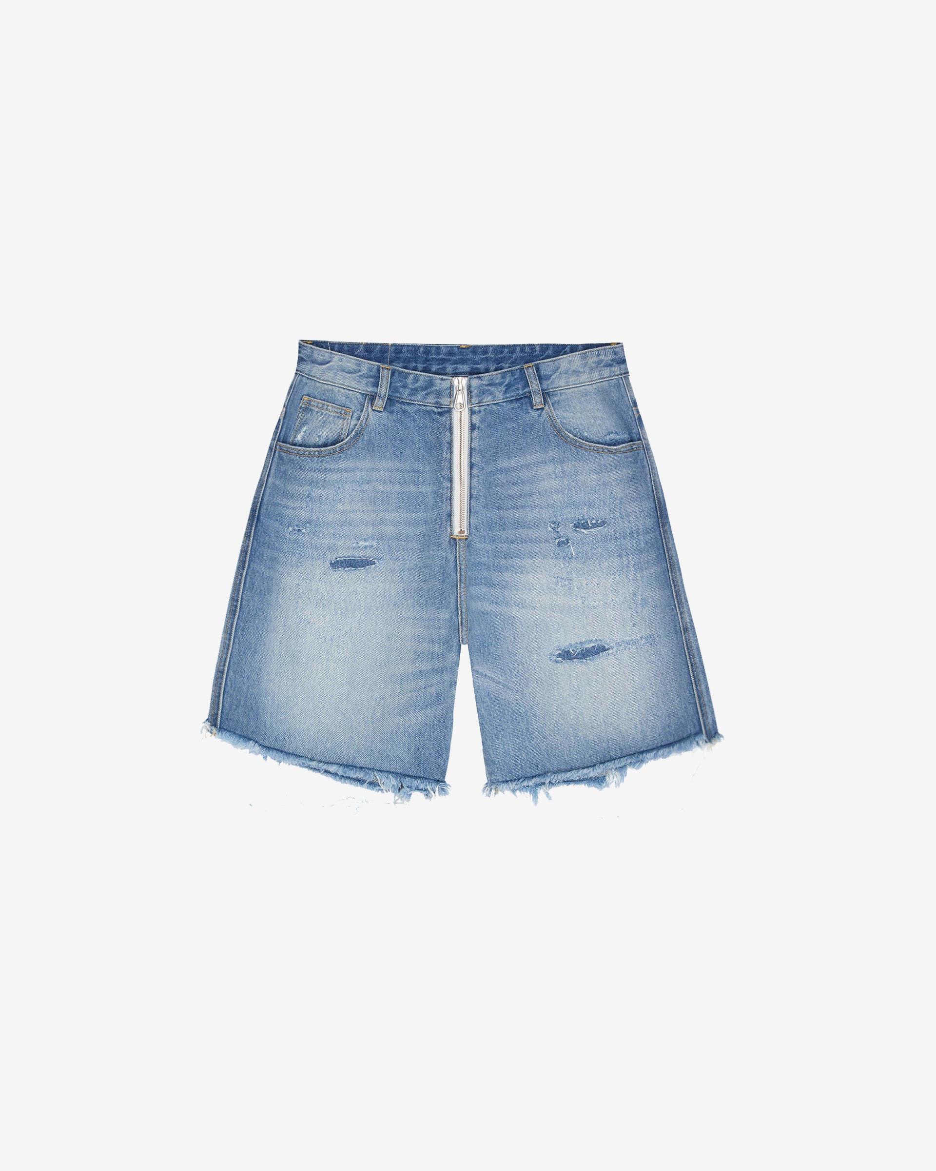 Cole Buxton | Distressed Denim Shorts | Men's | Blue