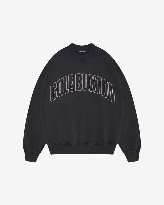 Cole Buxton | Varsity Arch Outline Sweatshirt | Mens | Cotton | Vintage Black