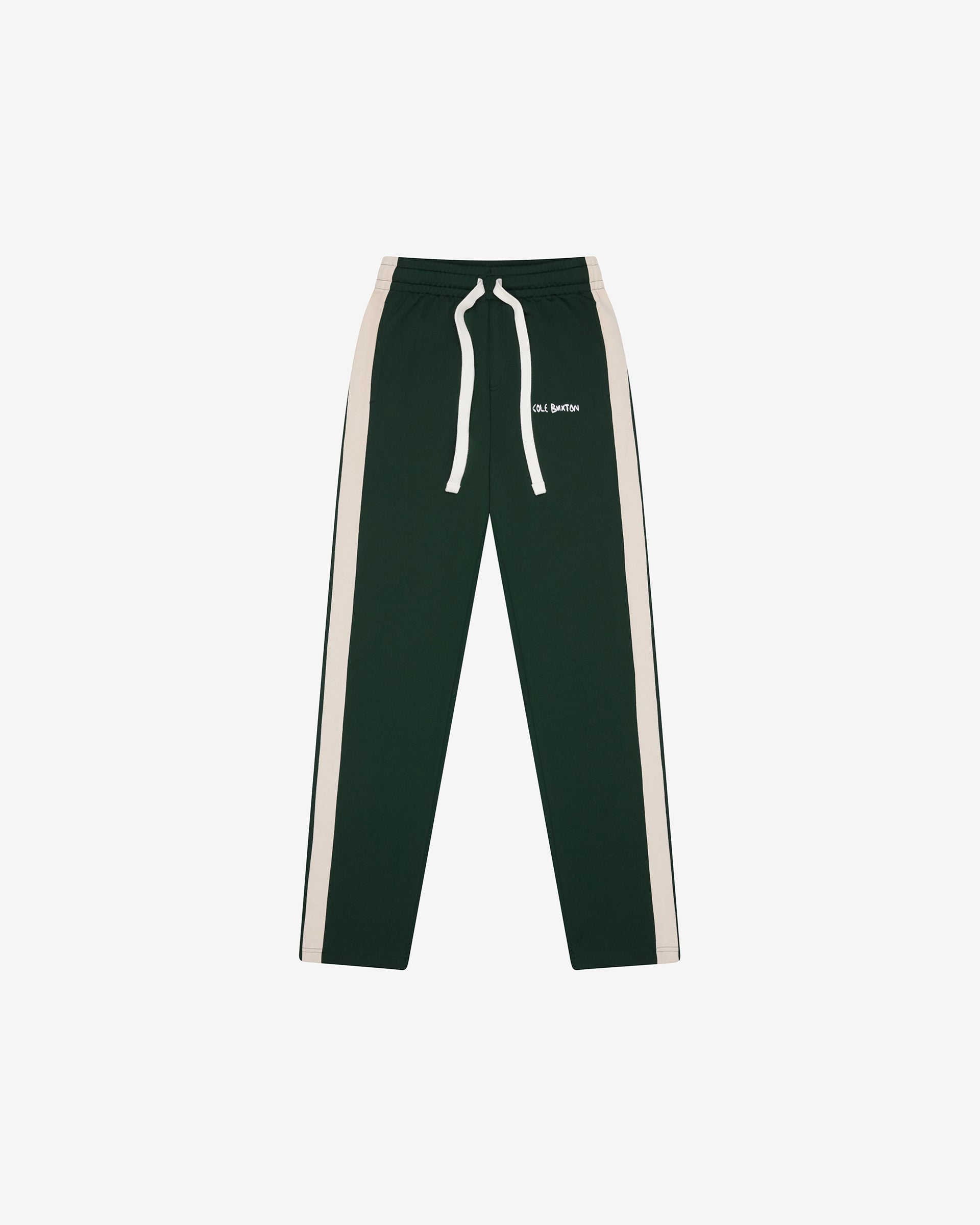 Cole Buxton | Hand Embroidery Track Pants | Mens | Polyester | Forest Green