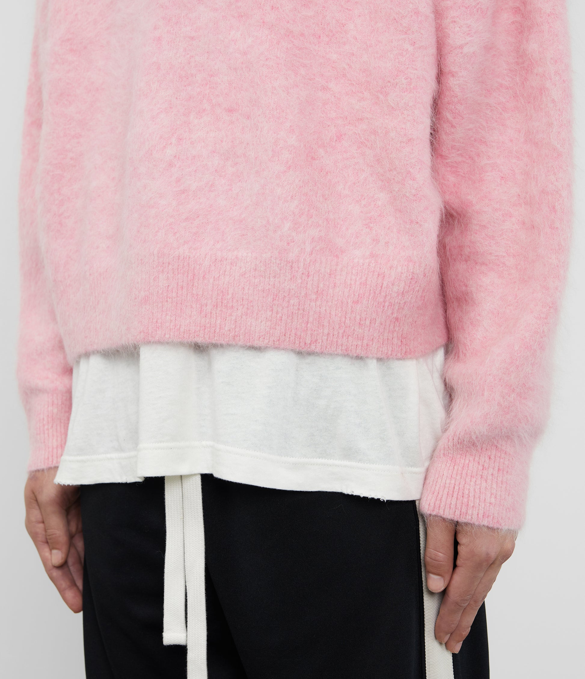 Cole Buxton | Alpaca Knit Sweater | Unisex | Alpaca | Hand Brushed | Pink