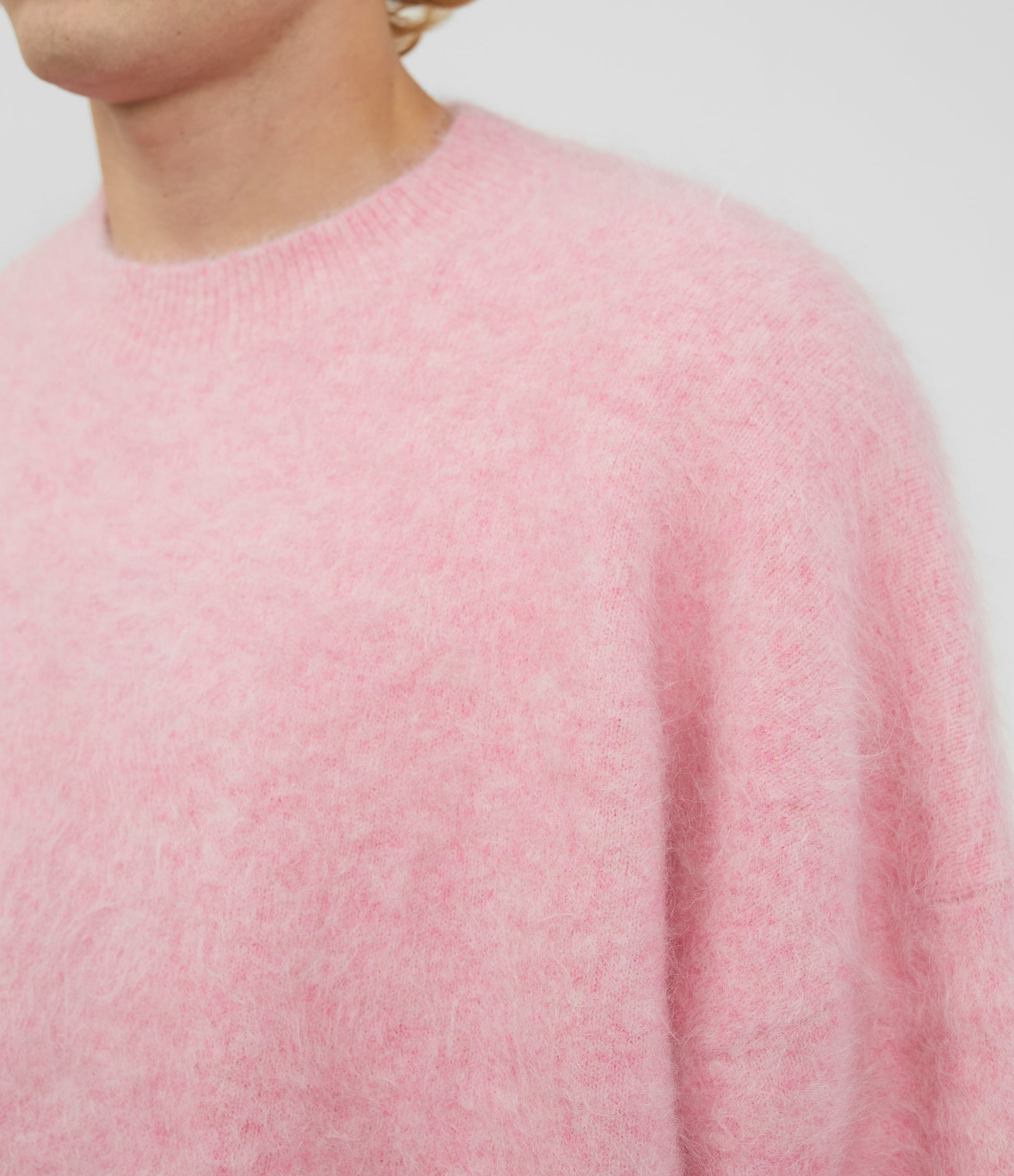 Cole Buxton | Alpaca Knit Sweater | Unisex | Alpaca | Hand Brushed | Pink