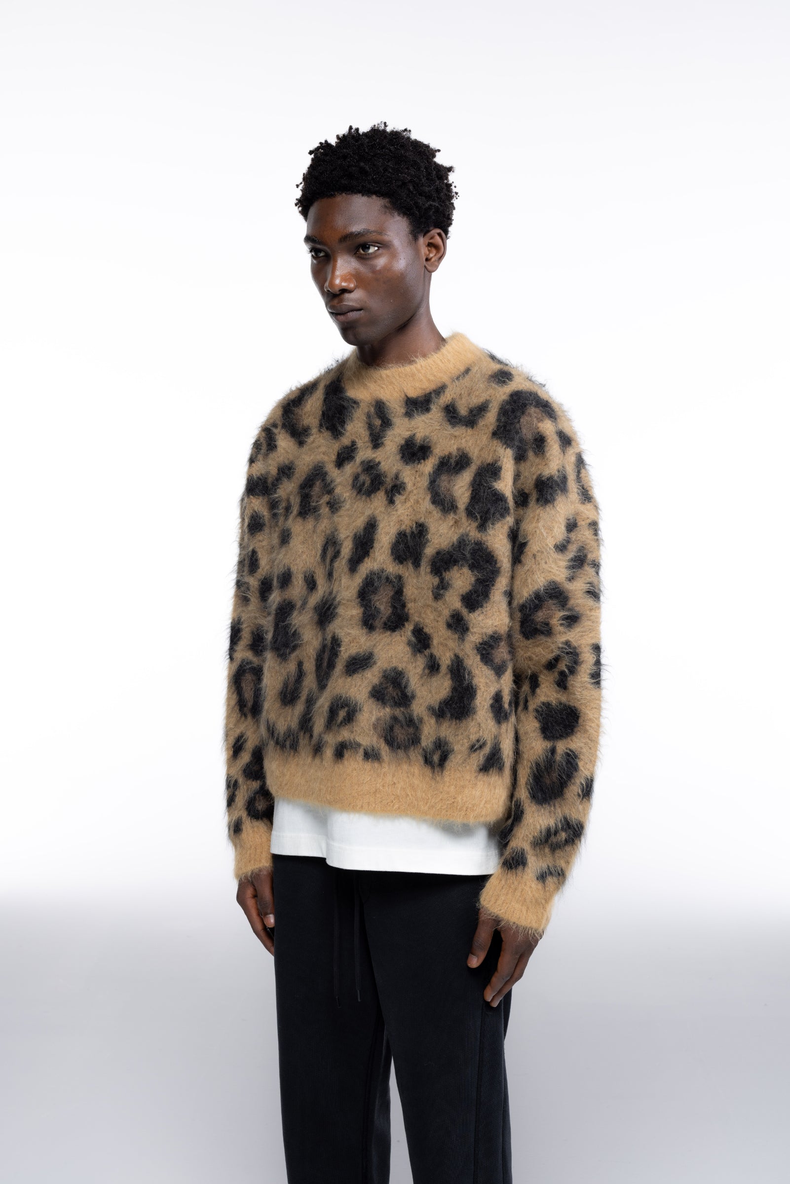 Leopard knit sweater best sale