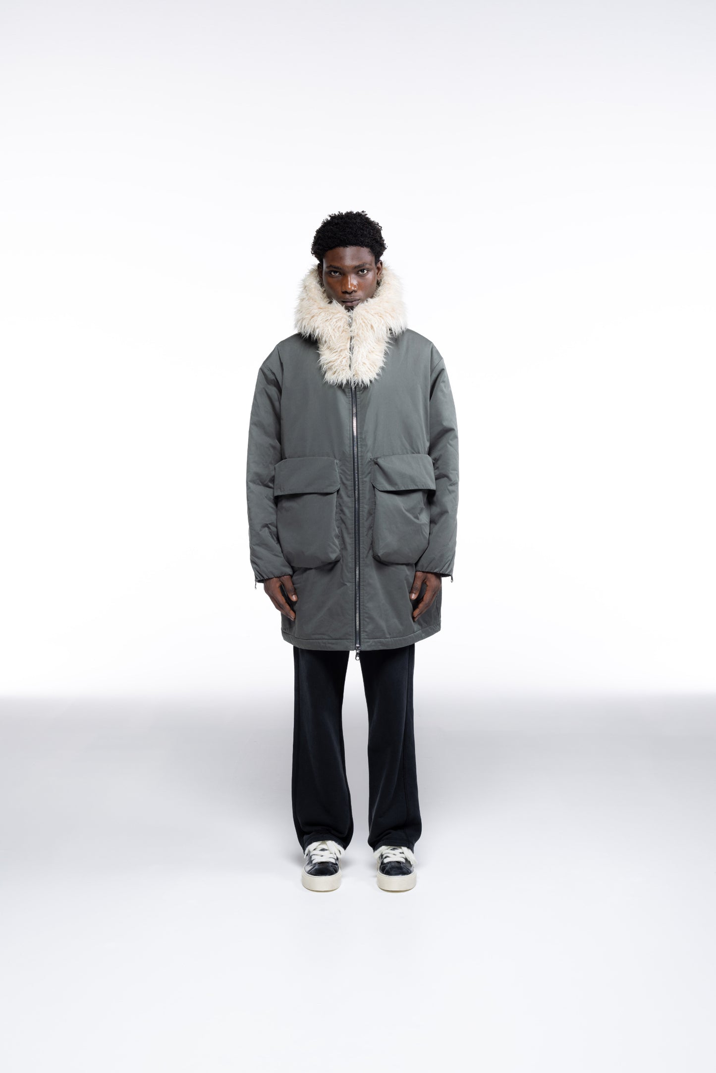 WOOL HOODED PARKA