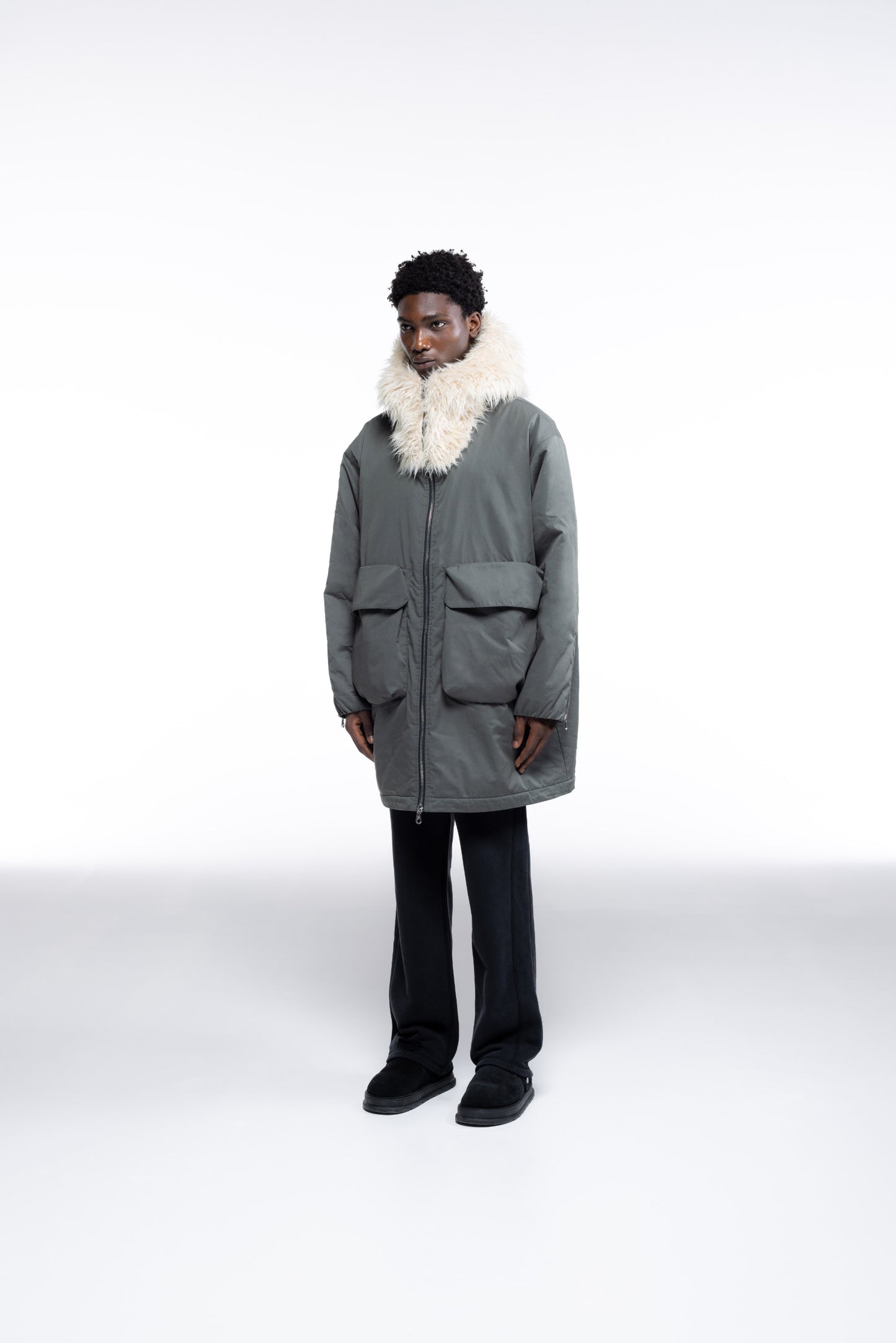 WOOL HOODED PARKA