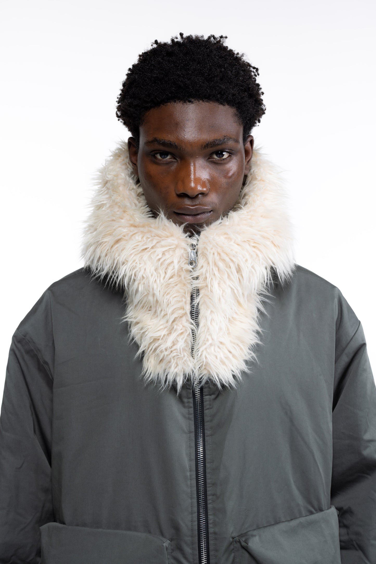 WOOL HOODED PARKA