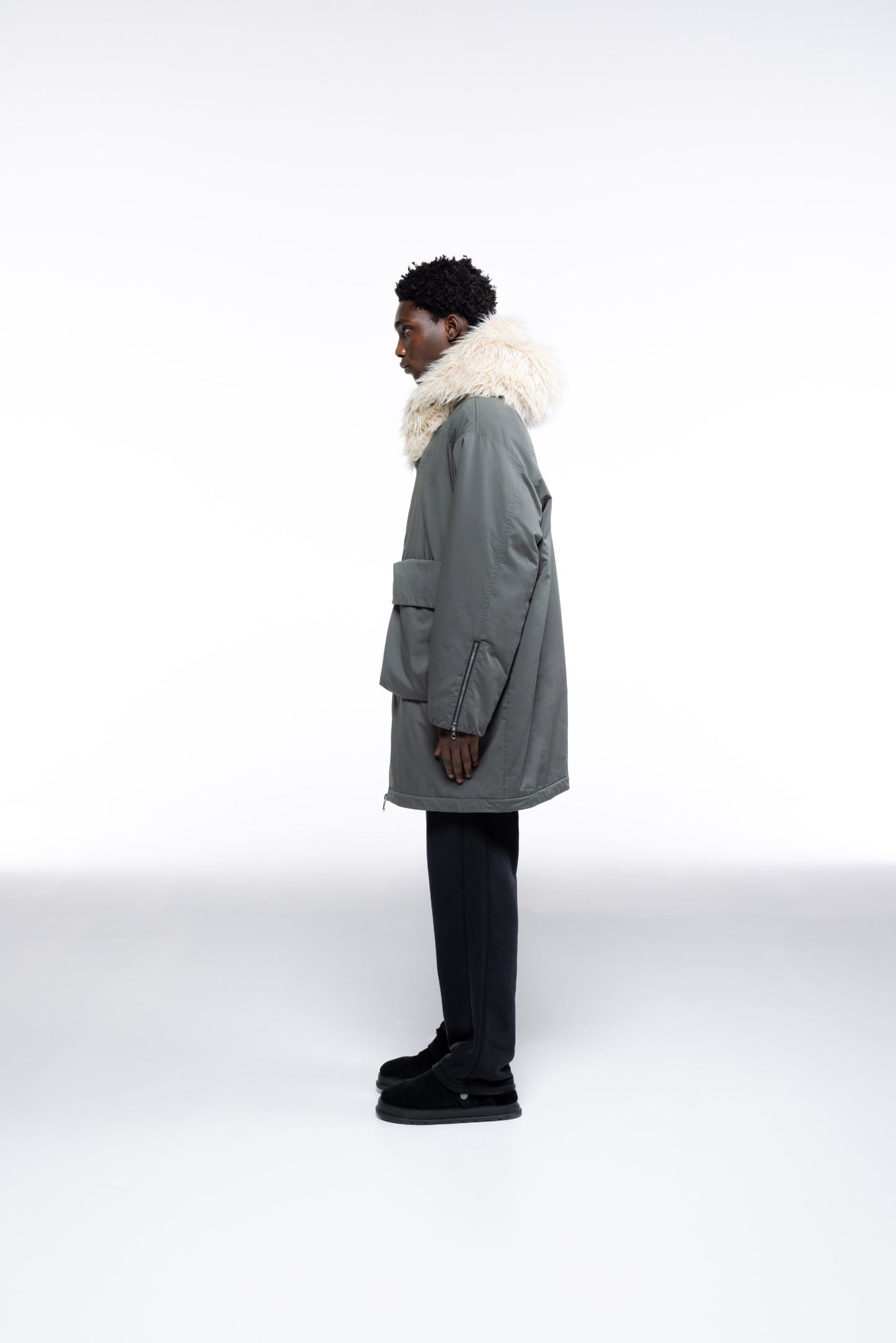 WOOL HOODED PARKA