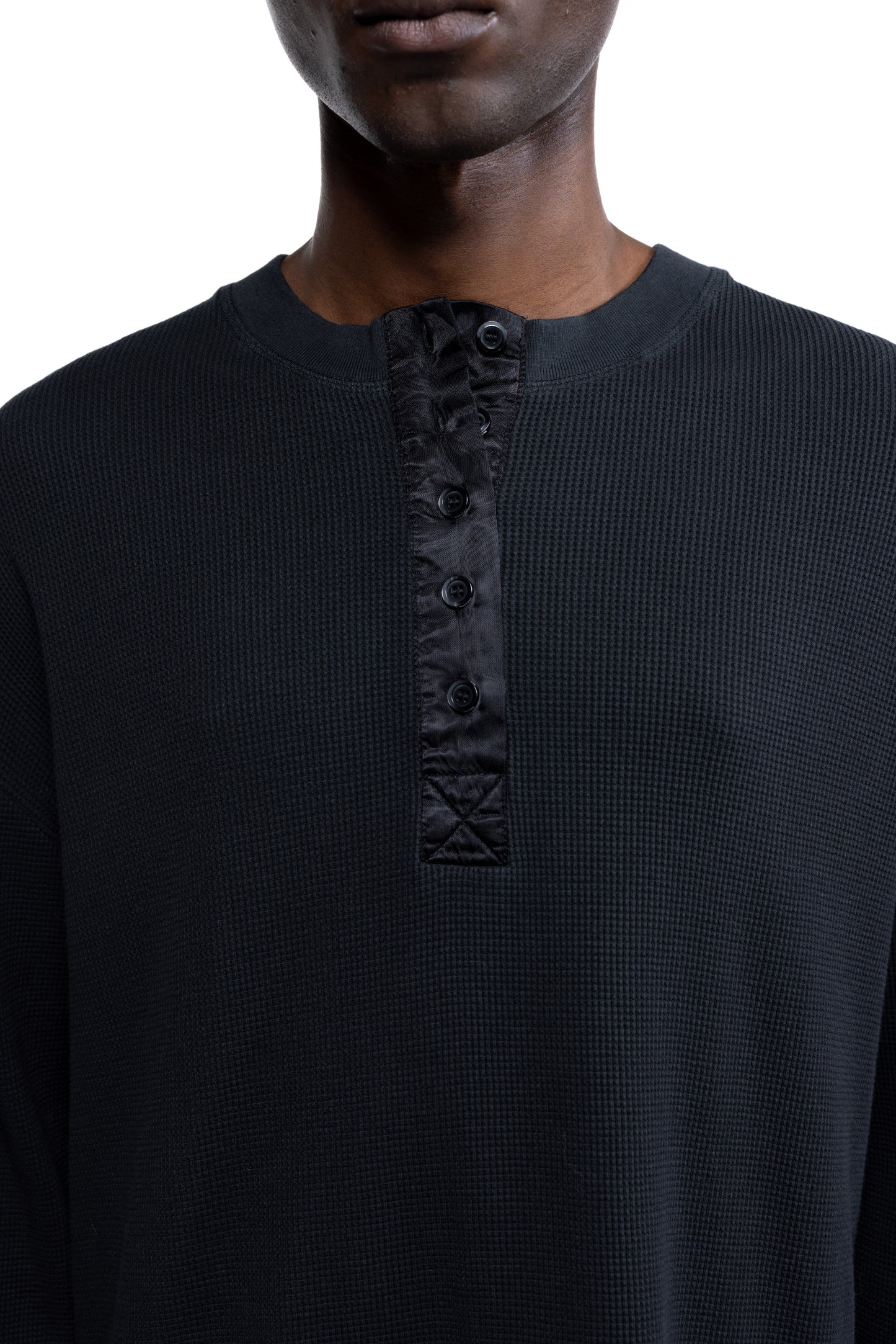 Cole Buxton | Henley Waffle | Mens | Black