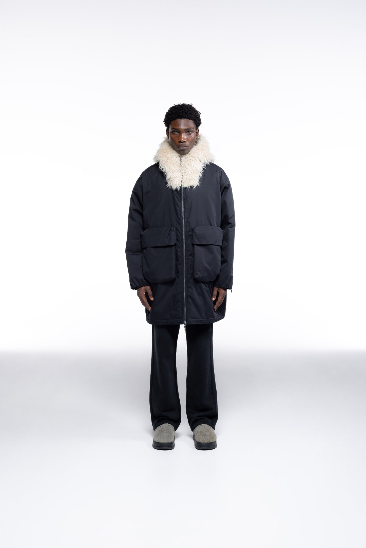 WOOL HOODED PARKA