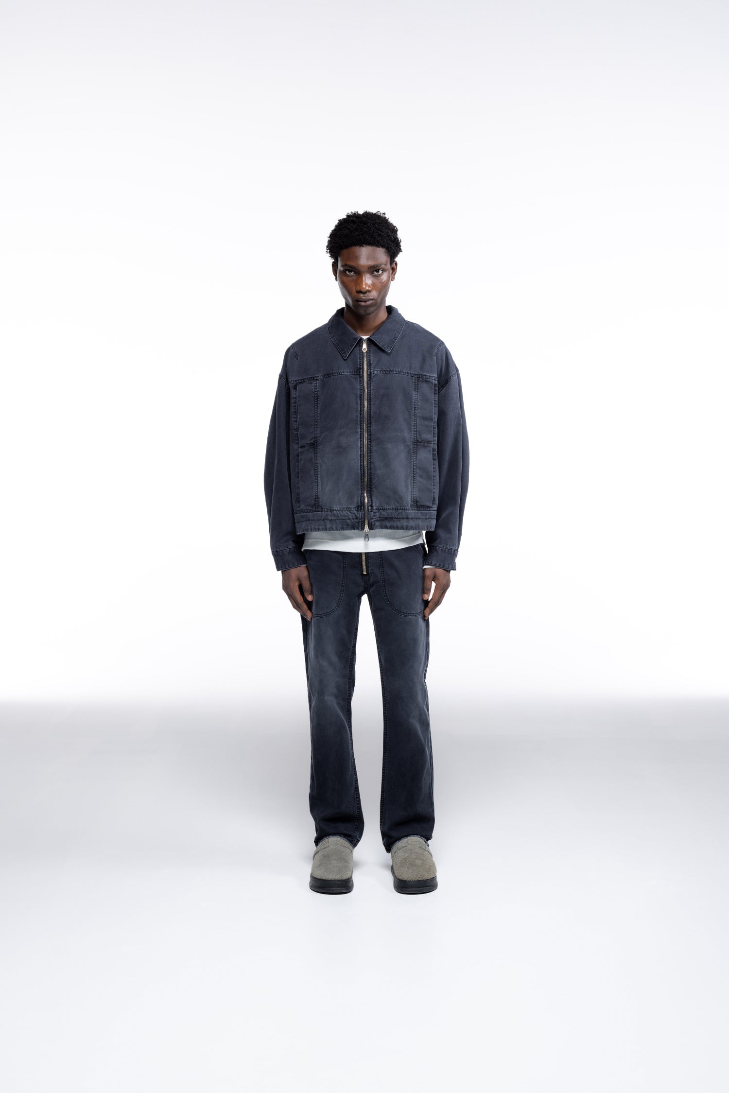 Cole Buxton | Canvas Carpenter Jacket | Mens | Black