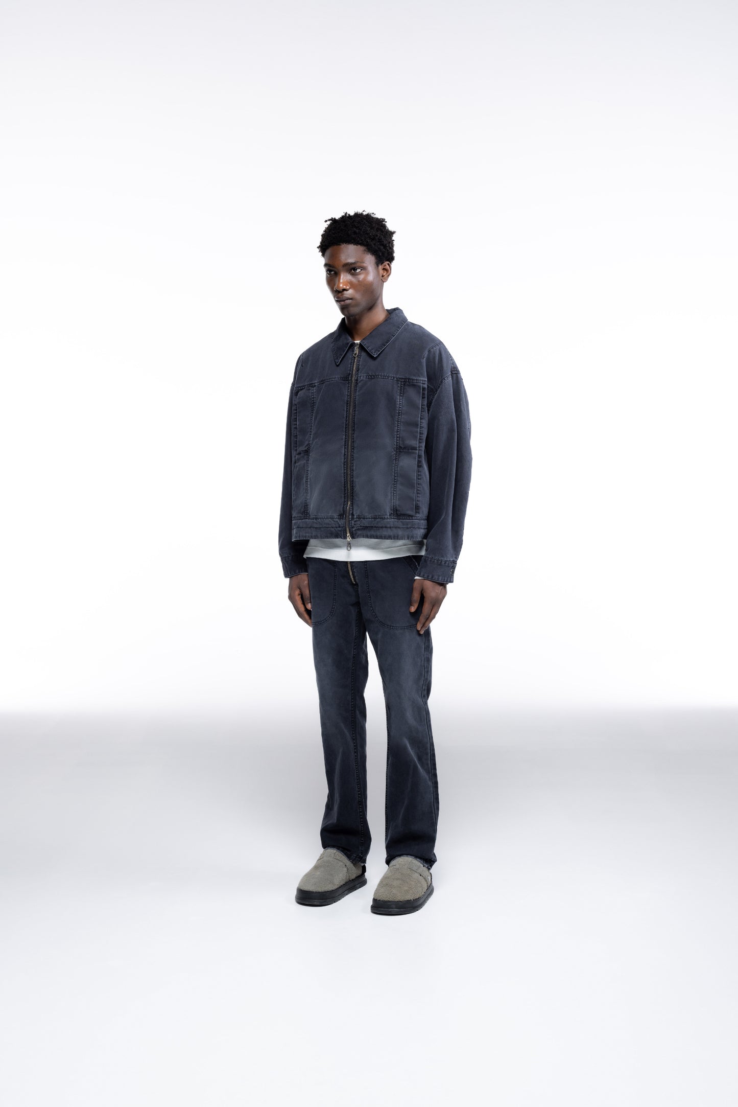 Cole Buxton | Canvas Carpenter Jacket | Mens | Black