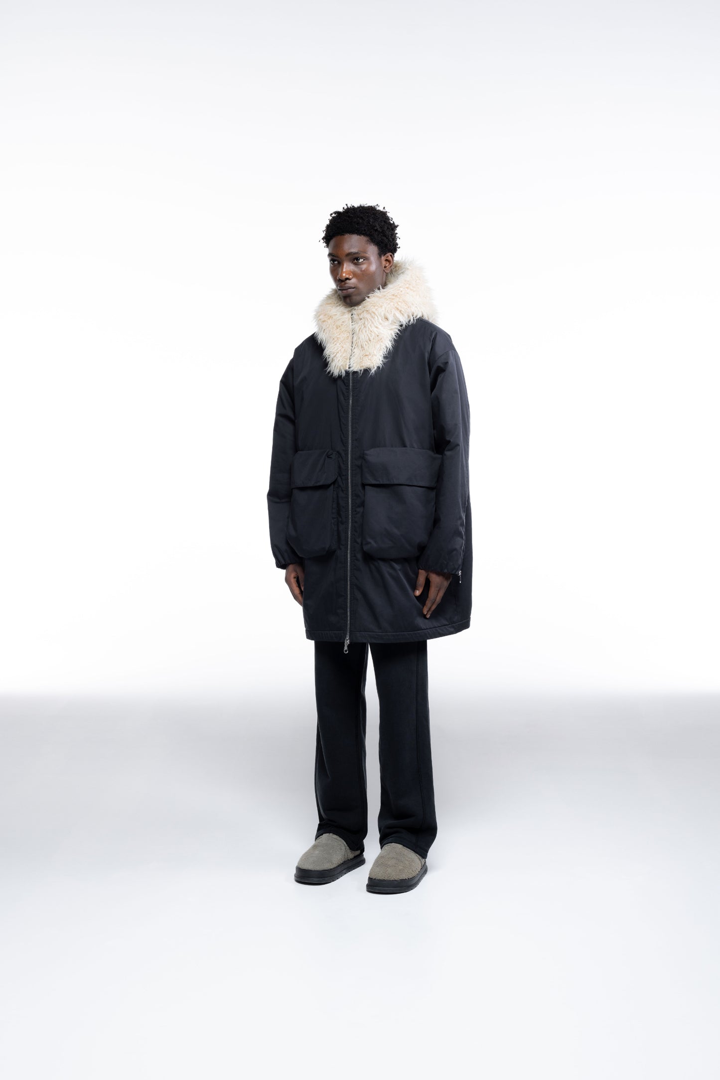 WOOL HOODED PARKA