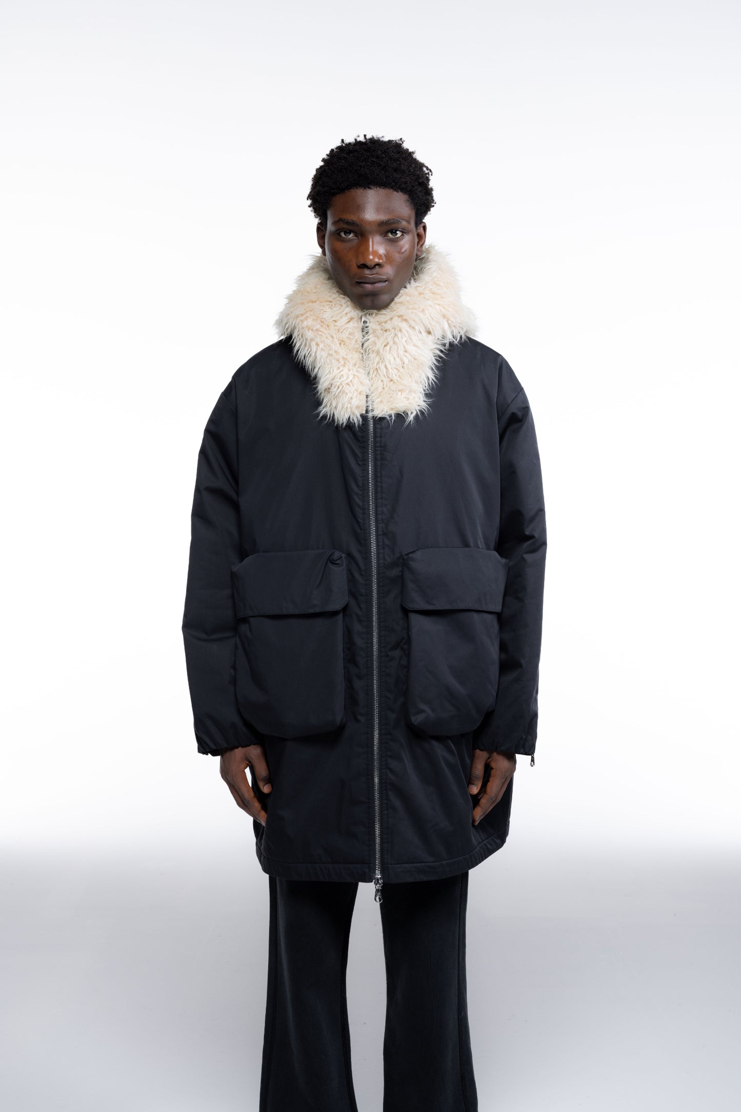 WOOL HOODED PARKA