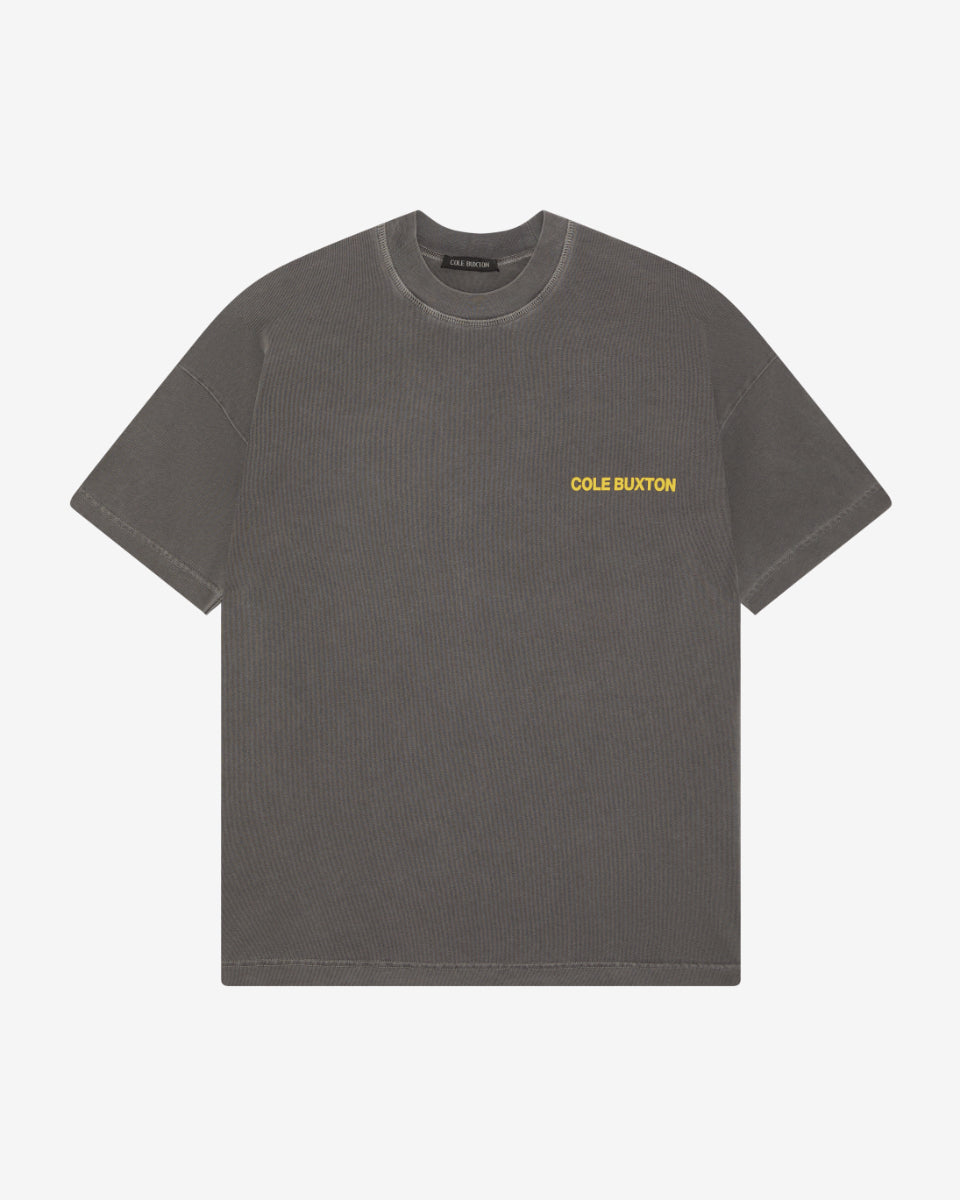 Cole Buxton | Cb Sportswear T-Shirt | Mens | Og Washed Black/Yellow