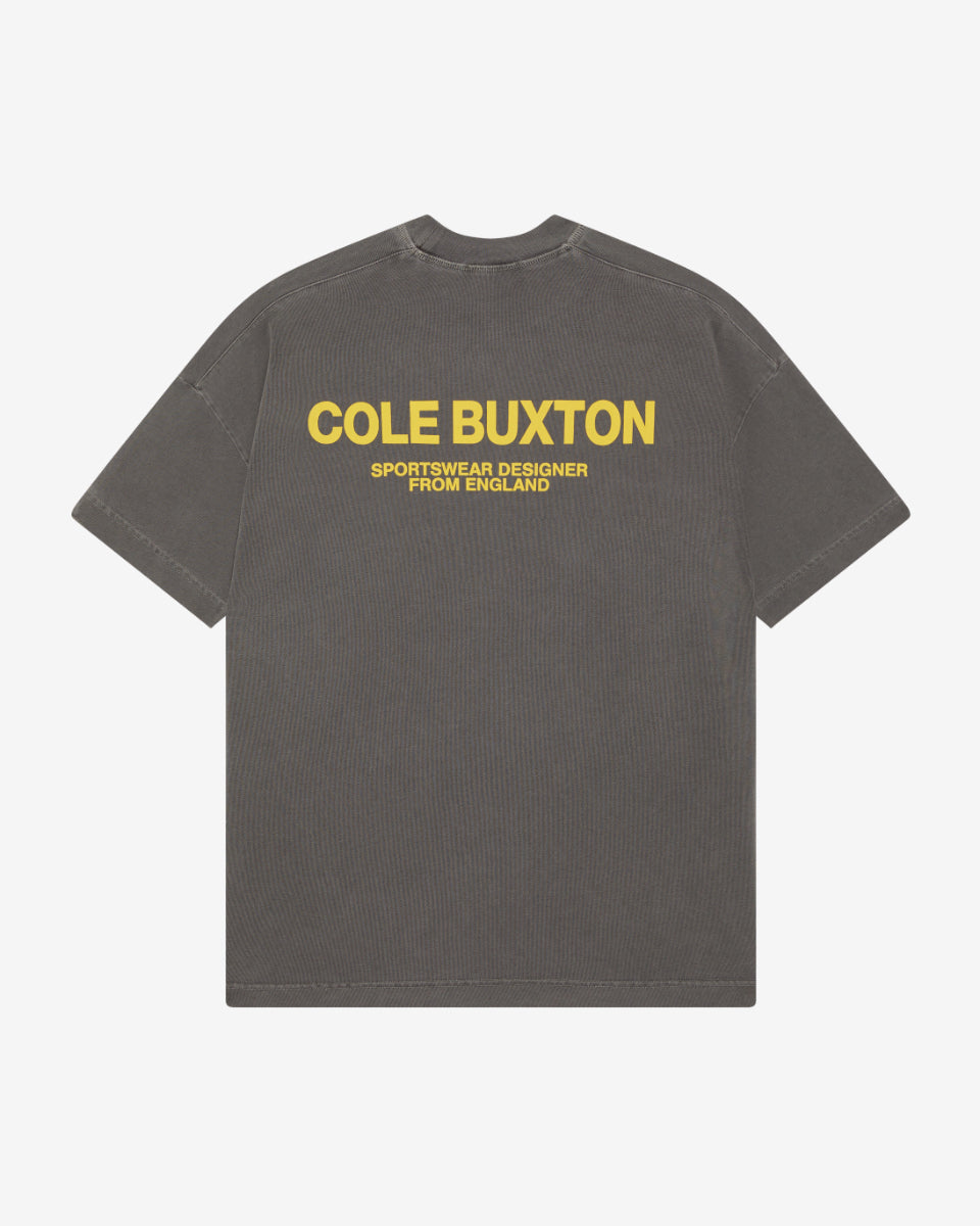 Cole Buxton | Cb Sportswear T-Shirt | Mens | Og Washed Black/Yellow