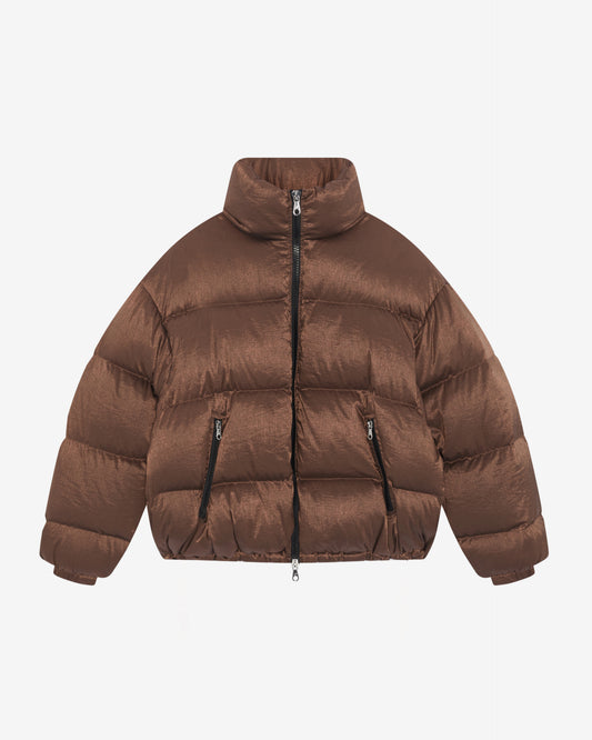 CROPPED NYLON RIPSTOP PUFFER