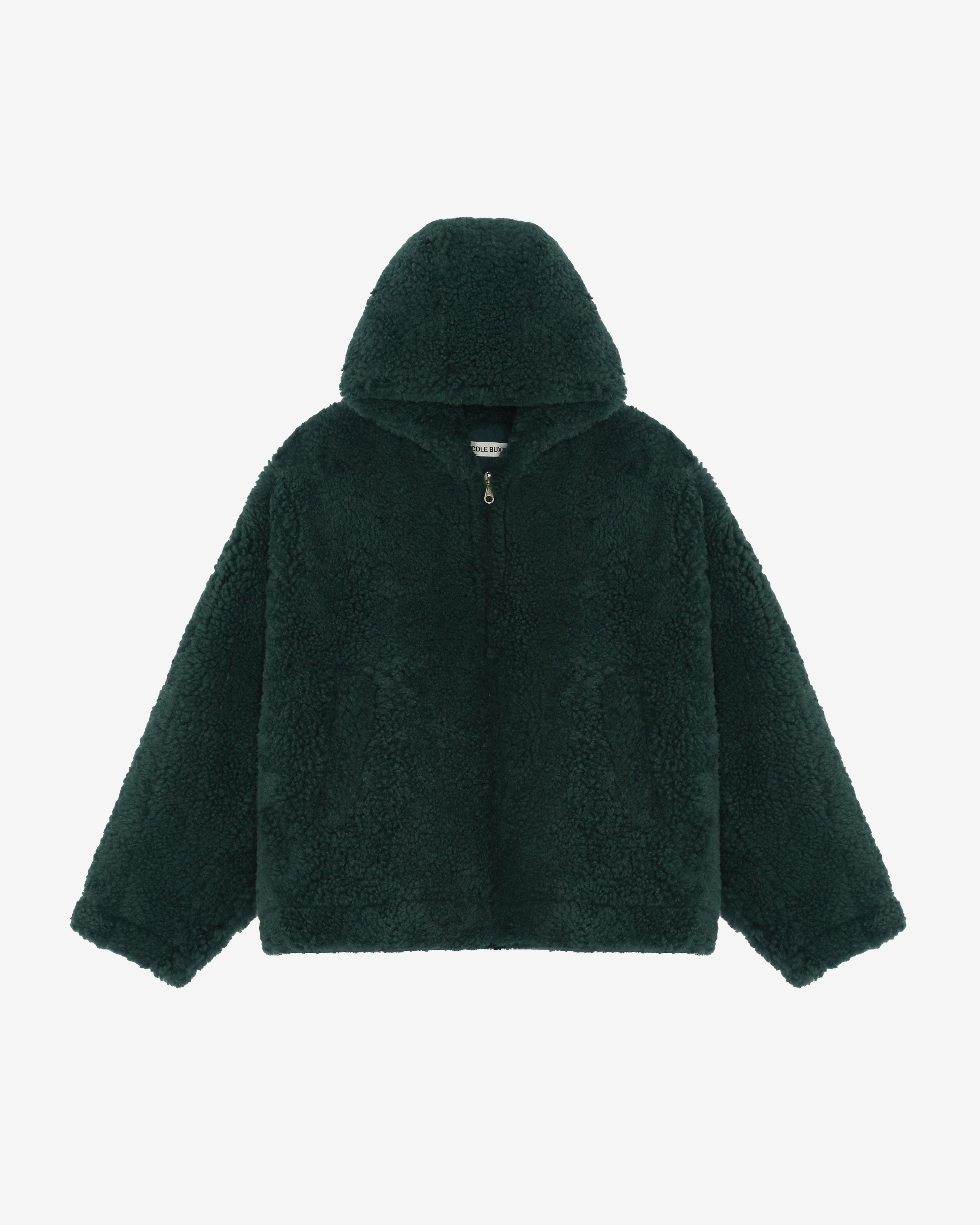 Shearling hooded jacket online