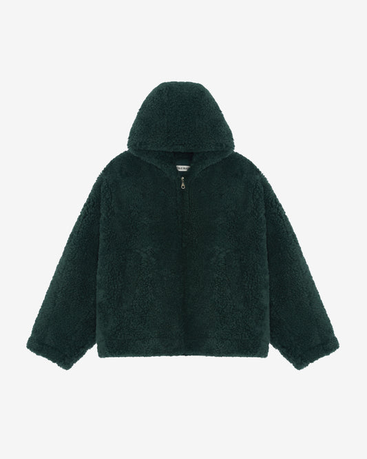 CB HOODED SHEARLING JACKET