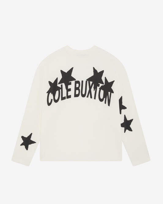 WAFFLE PAINTED STAR LONG SLEEVE T-SHIRT