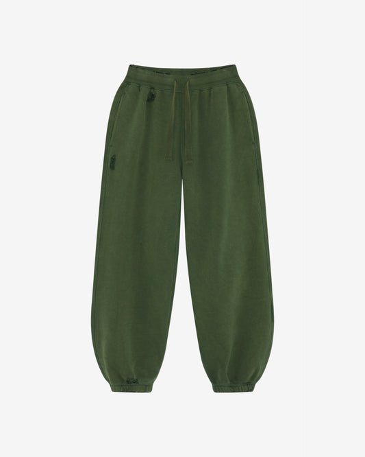 Cole Buxton | Distressed Sweatpants | Mens | Washed Forest Green