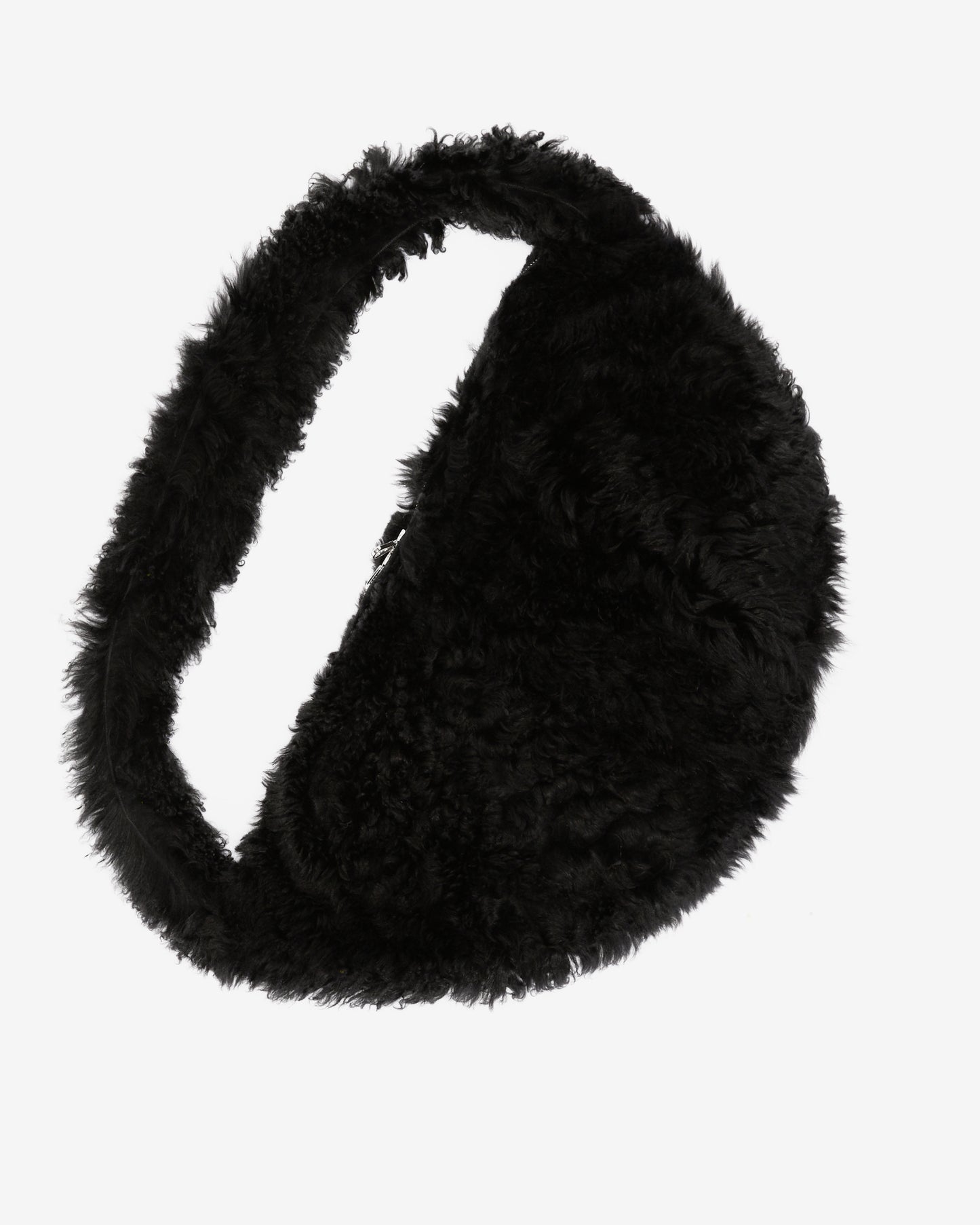 CURLY SHEARLING SLING BAG