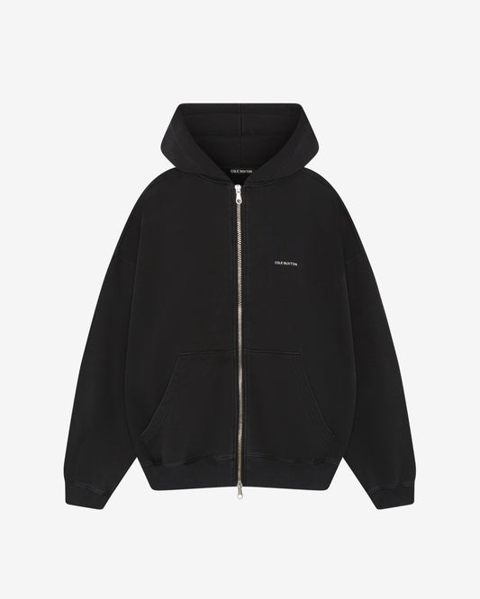 Cole Buxton | Mini Logo Zipped Hoodie | Mens | Vintage Black