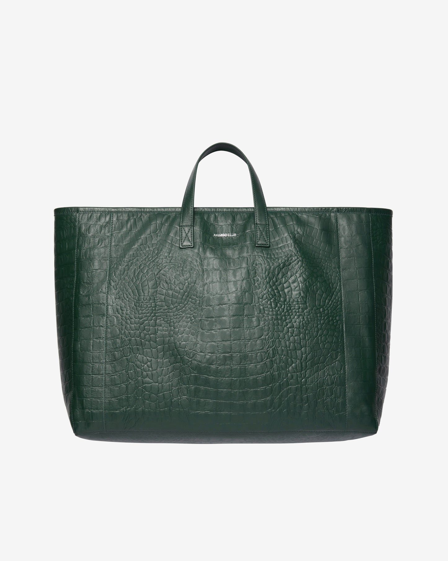 AKIMBO X CB CROC EMBOSSED LEATHER BAG