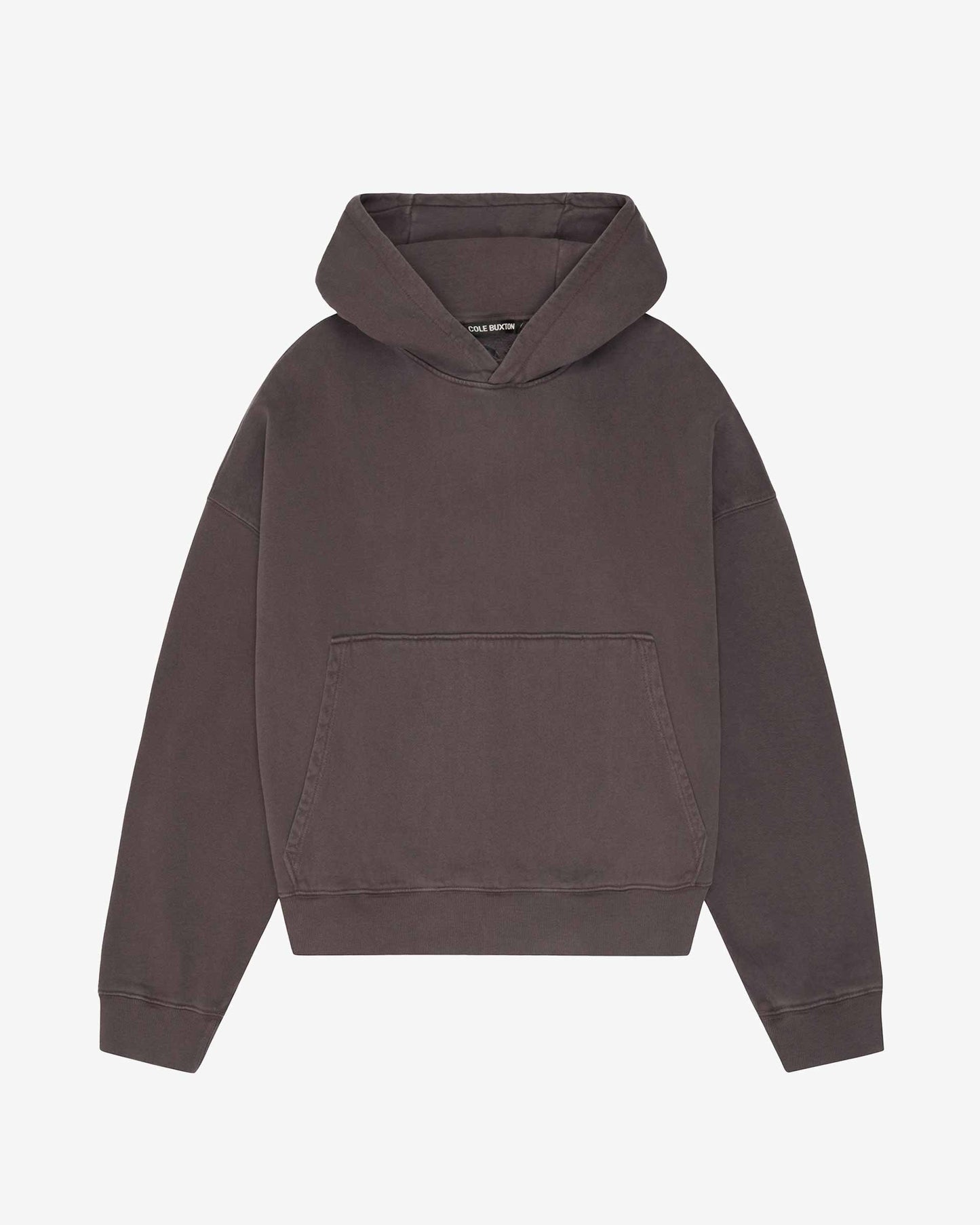 Cole Buxton | Heavyweight Cropped Hoodie | Unisex | Cotton | Washed Brown