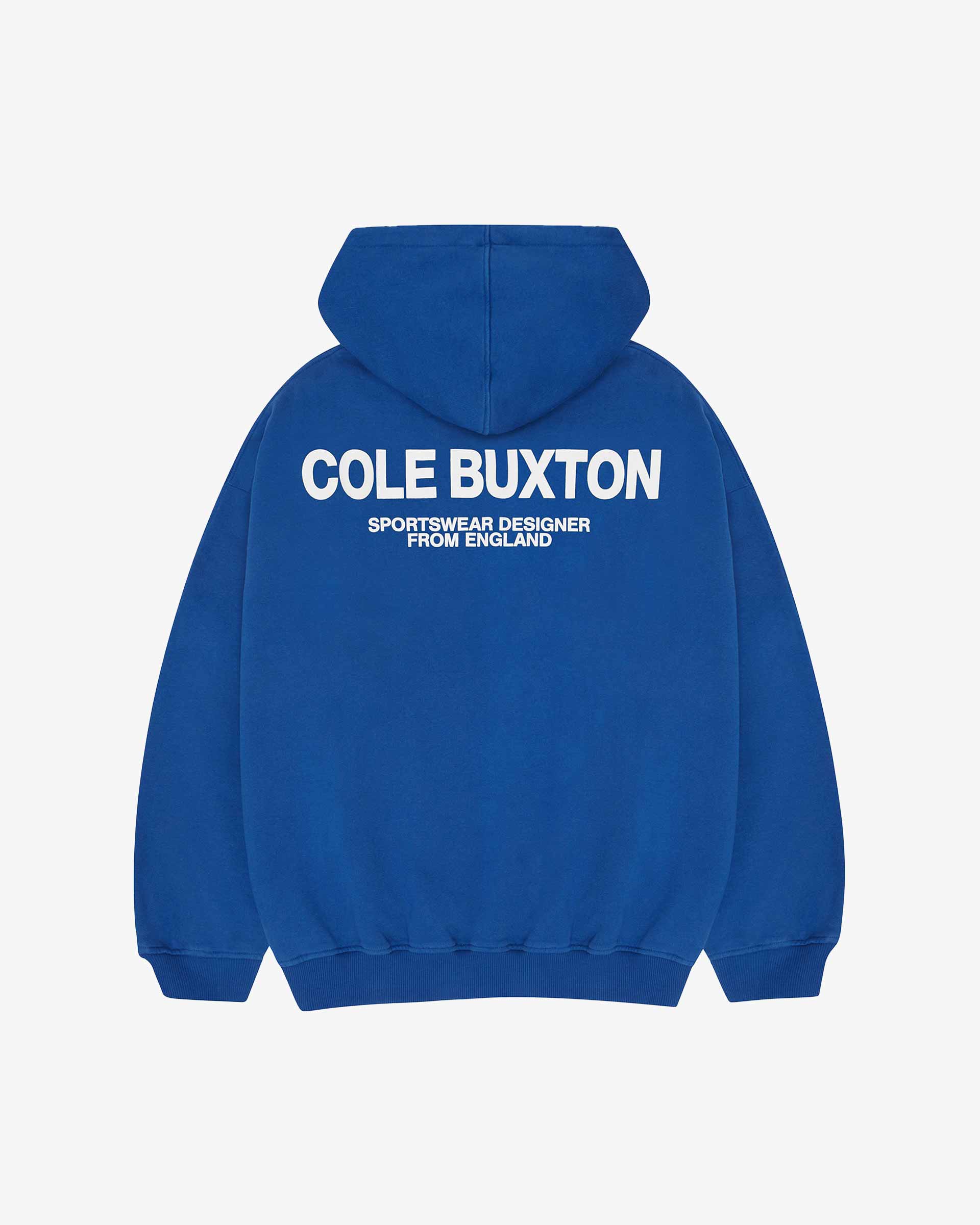 Cole Buxton | Sportswear Hoodie | Mens | Cotton | Cobalt Blue