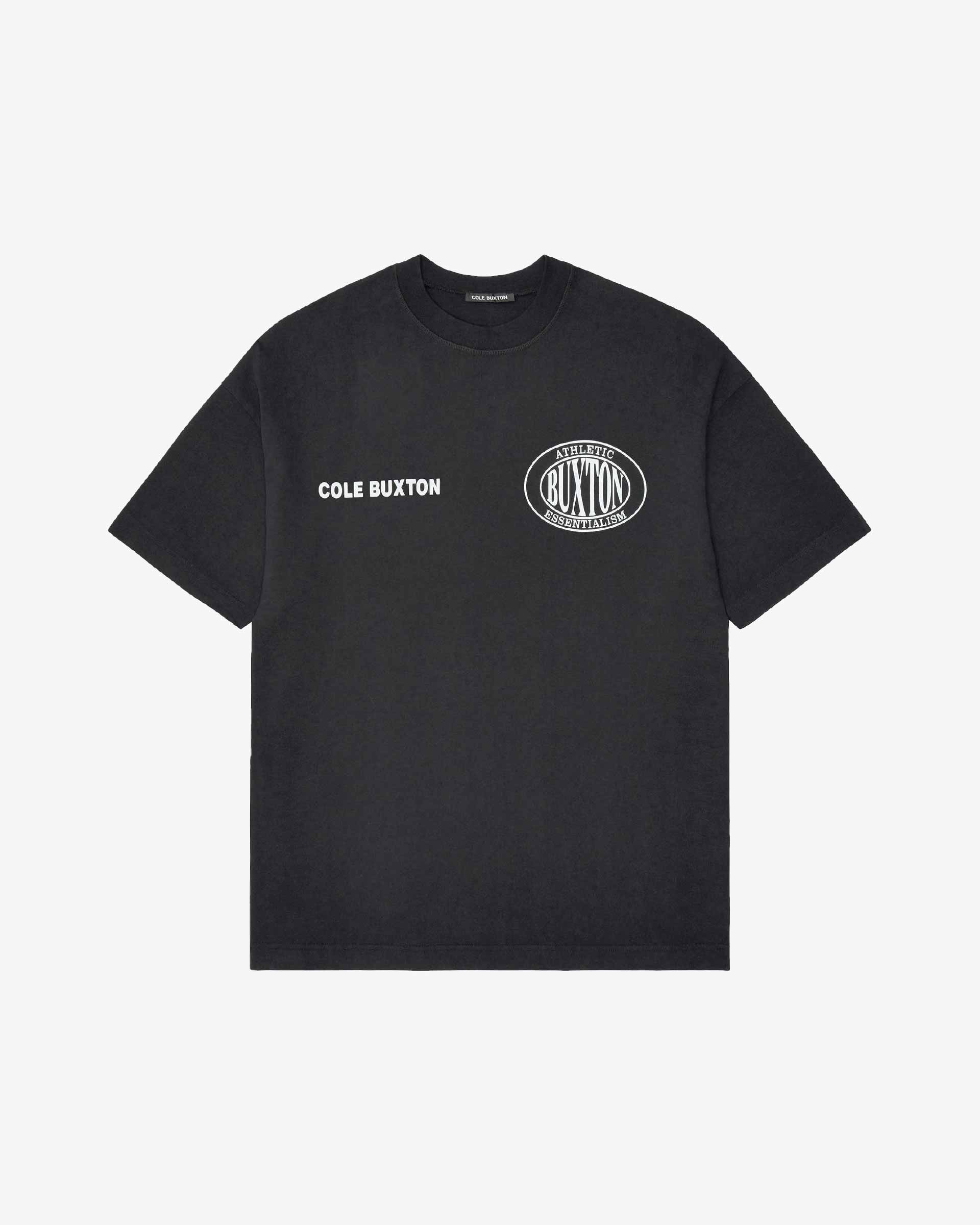 Cole Buxton | Double Logo Sports T-Shirt | Unisex | Cotton | Vintage Black