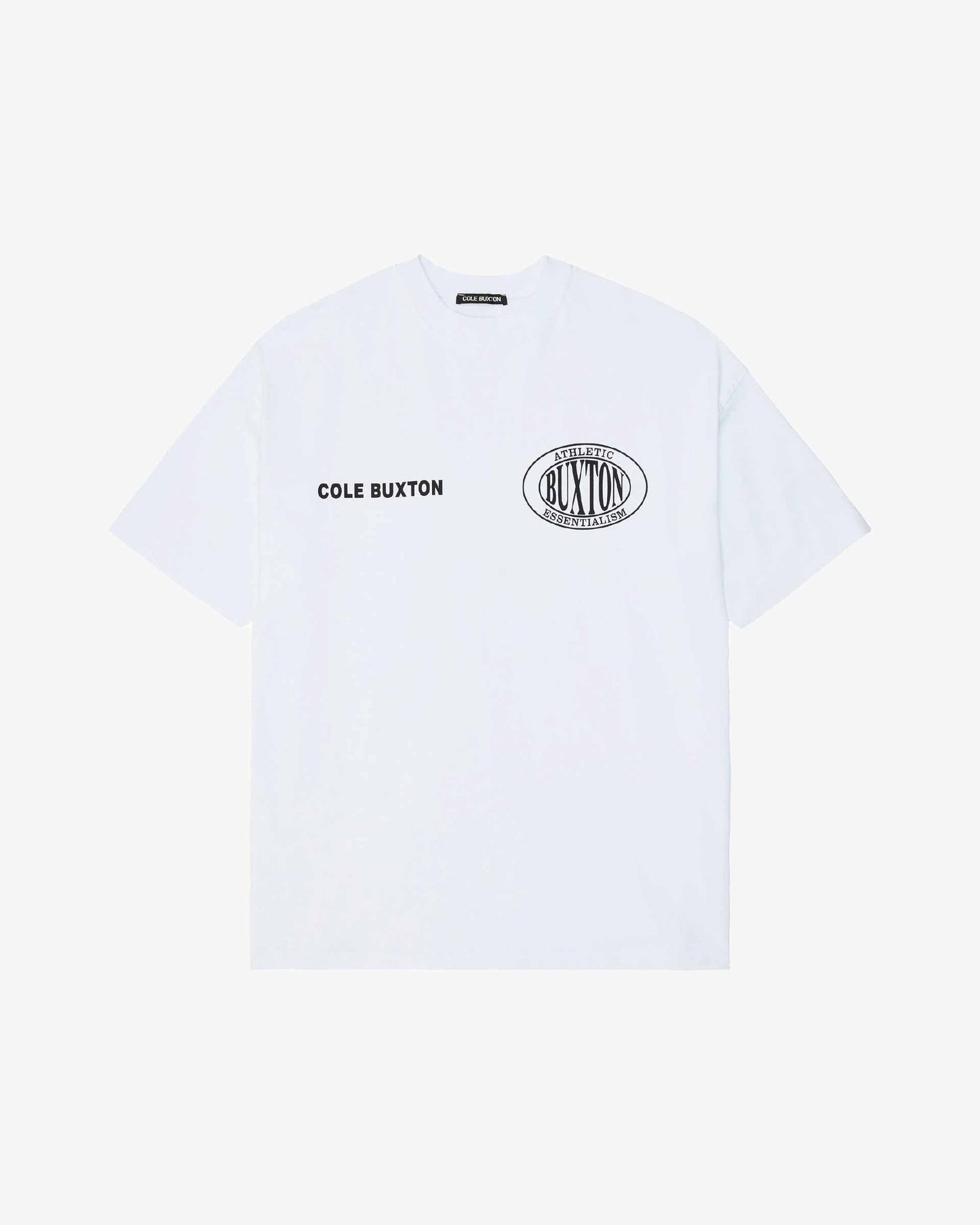 Cole Buxton | Double Logo Sports T-Shirt | Unisex | Cotton | White