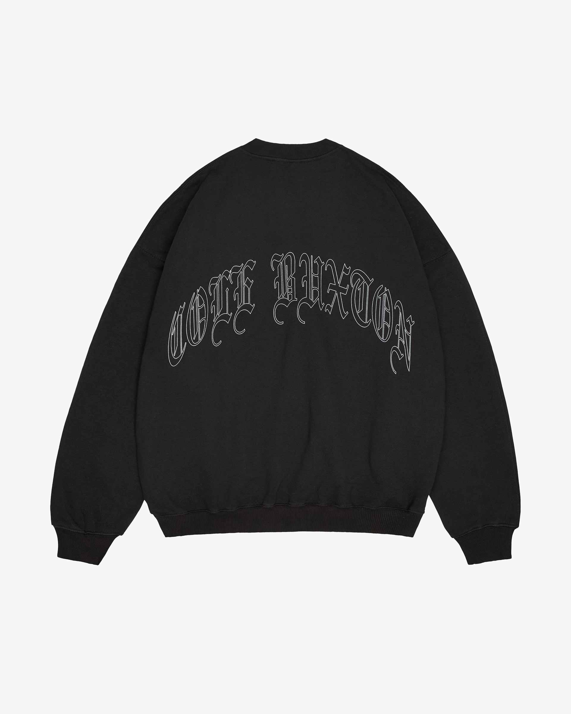 Cole Buxton | Old English Sweatshirt | Mens | Cotton | Vintage Black