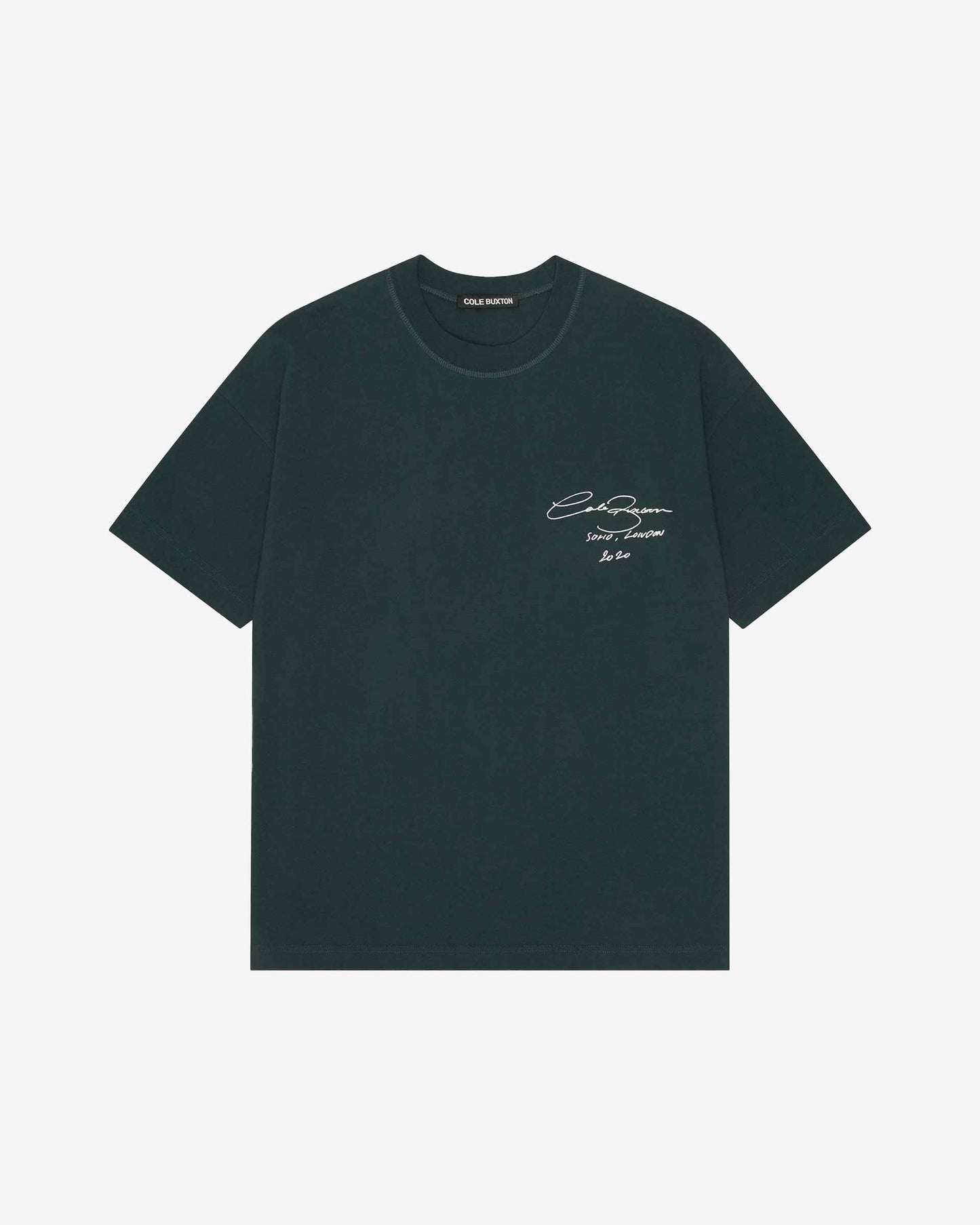 Cole Buxton | Signature T-Shirt | Mens | Cotton | Forest Green