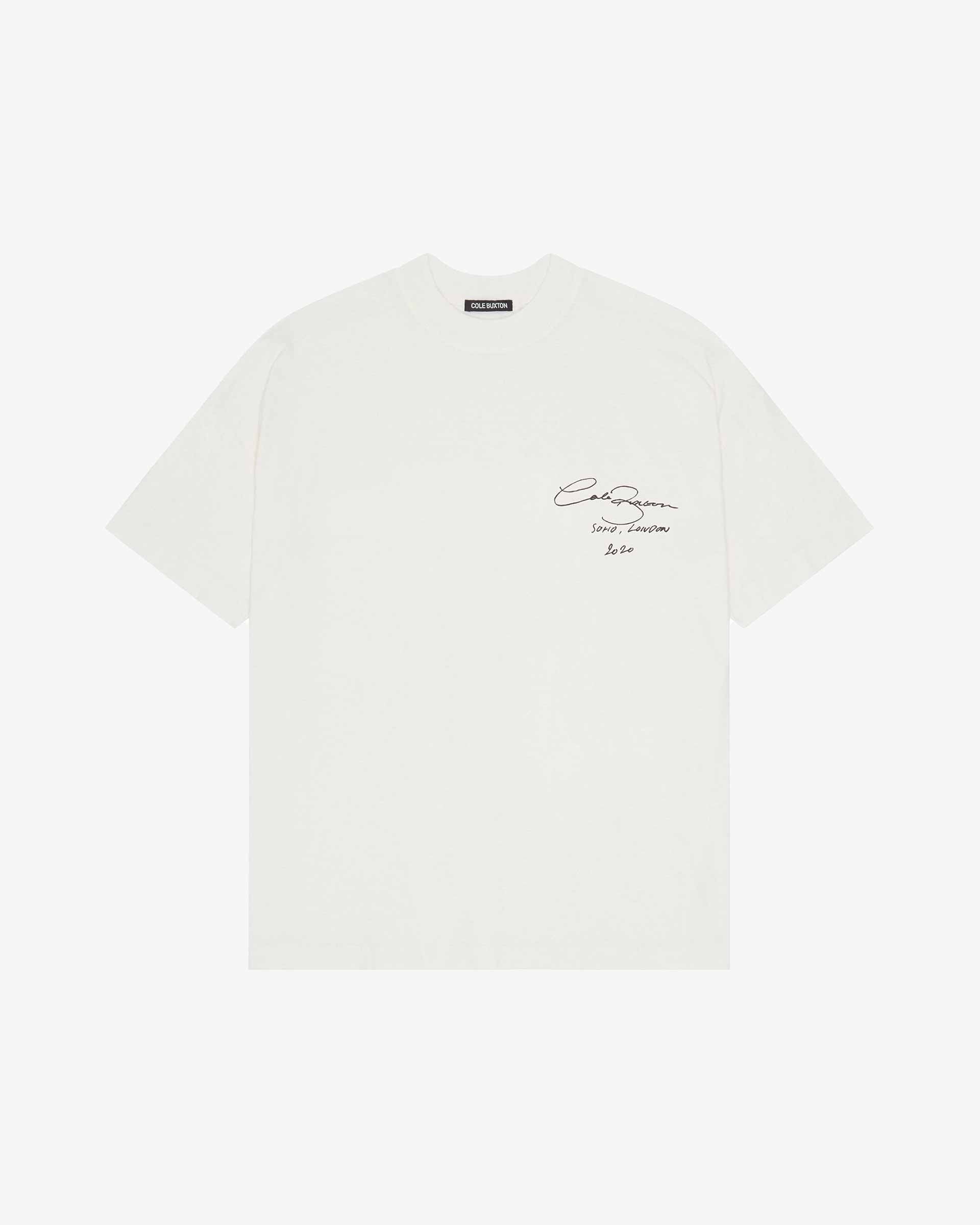 Cole Buxton | Vintage Signature T-Shirt | Mens | Cotton | Vintage White
