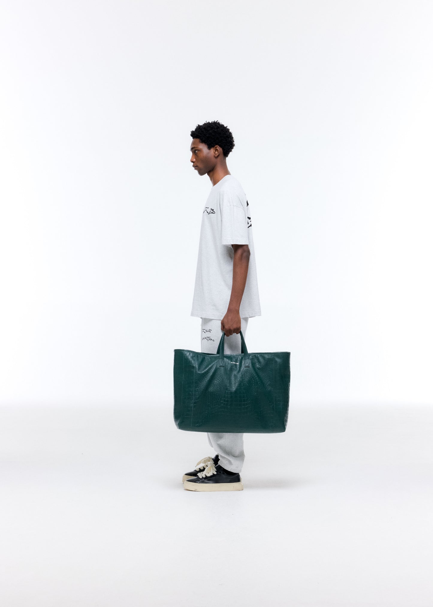 AKIMBO X CB CROC EMBOSSED LEATHER BAG