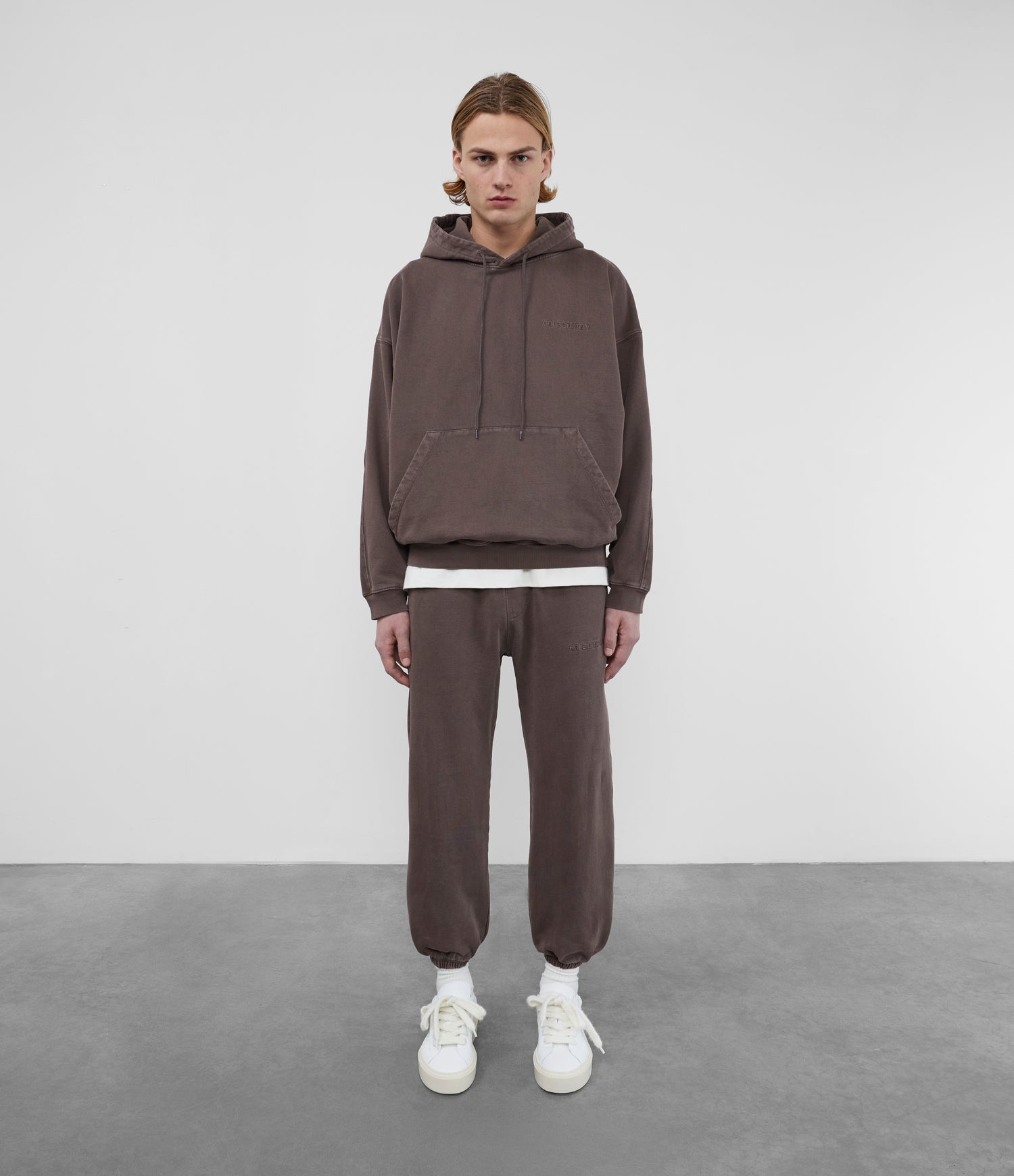 Cole Buxton | Heavyweight Warm Up Sweatpants | Unisex | Cotton | Washed Brown