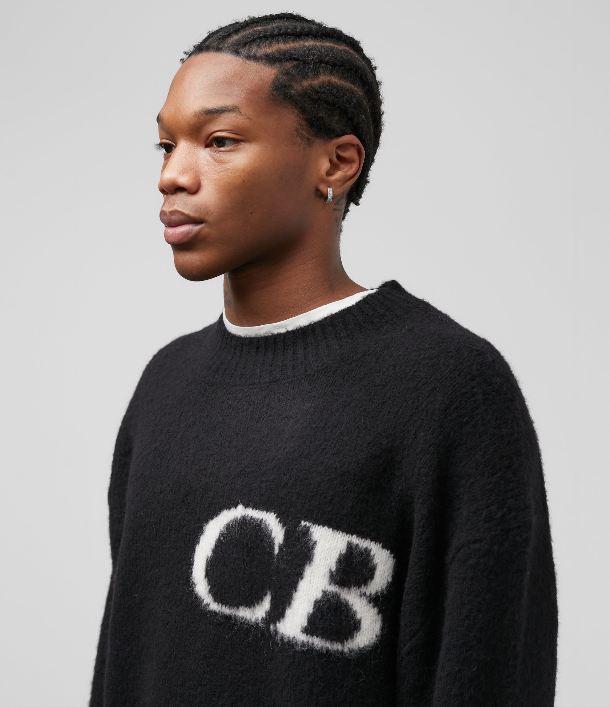 Cole Buxton - CB Monogram Knit Sweater Small / Cobalt Blue For Men